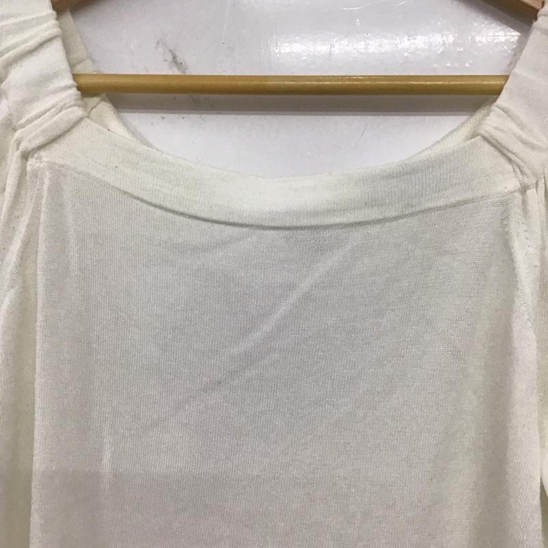 ブルーレーベル・クレストブリッジ BLUE LABEL CRESTBRIDGE カットソー 七分袖 38 無地 白 / ホワイト / white レディース USED 古着 中古 10156294