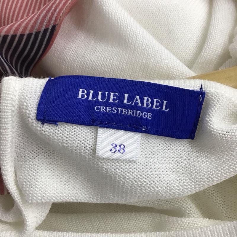 ブルーレーベル・クレストブリッジ BLUE LABEL CRESTBRIDGE カットソー 七分袖 38 無地 白 / ホワイト / white レディース USED 古着 中古 10156294