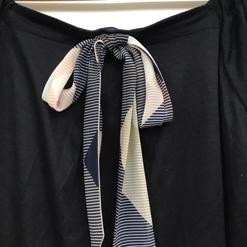 ブルーレーベル・クレストブリッジ BLUE LABEL CRESTBRIDGE カットソー 半袖 38 無地 黒 / ブラック / black レディース USED 古着 中古 10156295
