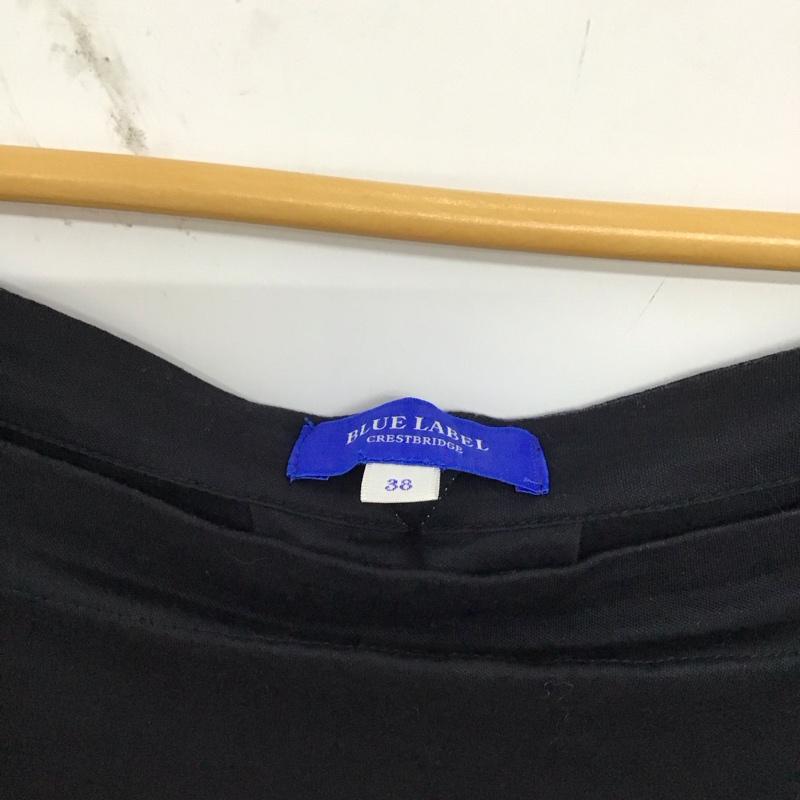 ブルーレーベル・クレストブリッジ BLUE LABEL CRESTBRIDGE カットソー 半袖 38 無地 黒 / ブラック / black レディース USED 古着 中古 10156295