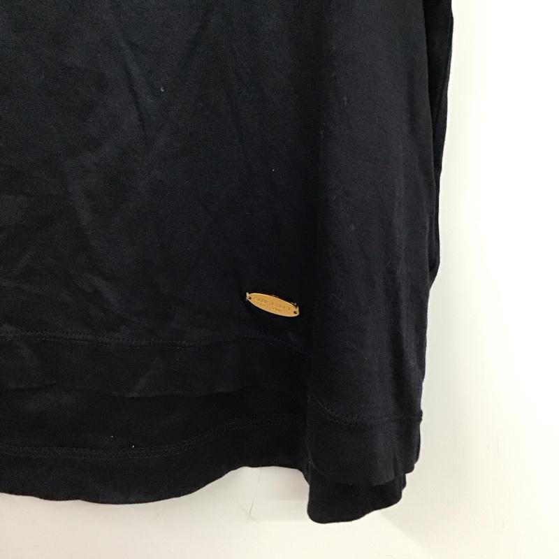 ブルーレーベル・クレストブリッジ BLUE LABEL CRESTBRIDGE カットソー 半袖 38 無地 黒 / ブラック / black レディース USED 古着 中古 10156295