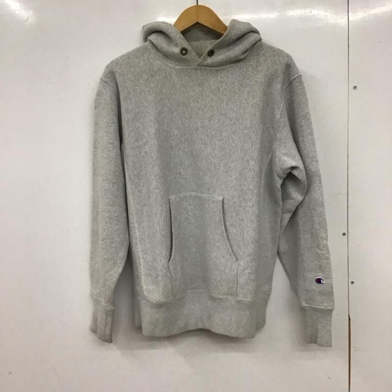 チャンピオン Champion パーカー 長袖 長袖パーカー プルオーバーパーカー スウェット L 無地 灰 / グレー / gray メンズ USED 古着 中古 10156296