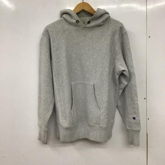 チャンピオン Champion パーカー 長袖 長袖パーカー プルオーバーパーカー スウェット L 無地 灰 / グレー / gray メンズ USED 古着 中古 10156296