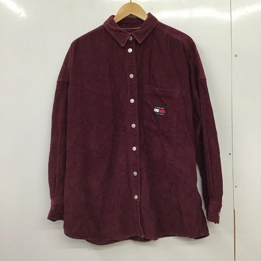 トミー ジーンズ TOMMY JEANS ジャケット、上着 ジャケット、ブレザー コーデュロイ M 無地 えんじ / ワインレッド / dark red レディース USED 古着 中古 10156300