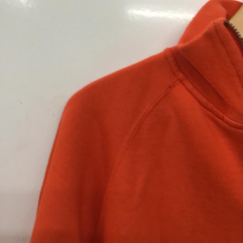 ラルフローレン RALPHLAUREN トレーナー 長袖 長袖トレーナー スウェット ジップアップネック プルオーバー M ロゴ、文字 橙 / オレンジ / orange メンズ USED 古着 中古 10156302