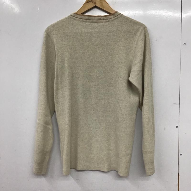 ポロバイラルフローレン Polo by RALPH LAUREN カットソー 長袖 長袖カットソー ヘンリーネックカットソー M 無地 アイボリー / アイボリー / メンズ USED 古着 中古 10156303