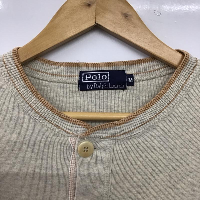 ポロバイラルフローレン Polo by RALPH LAUREN カットソー 長袖 長袖カットソー ヘンリーネックカットソー M 無地 アイボリー / アイボリー / メンズ USED 古着 中古 10156303