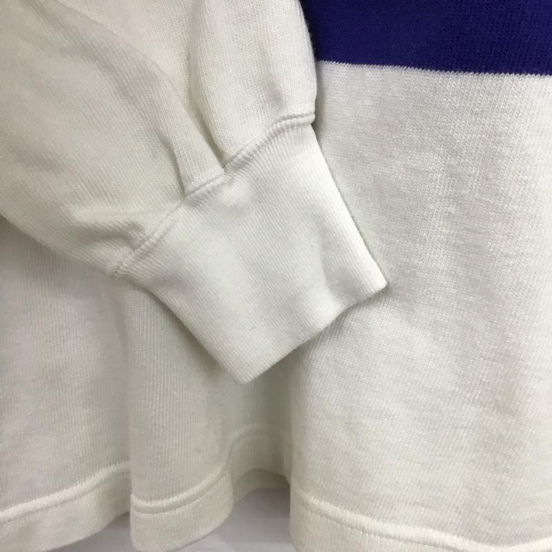 ラルフローレン RALPHLAUREN ポロシャツ 長袖 長袖ポロシャツ 長袖カットソー カラーシャツ M プリント 白 / ホワイト / white X 青 / ブルー / blue X 赤 / レッド / red メンズ USED 古着 中古 10156305