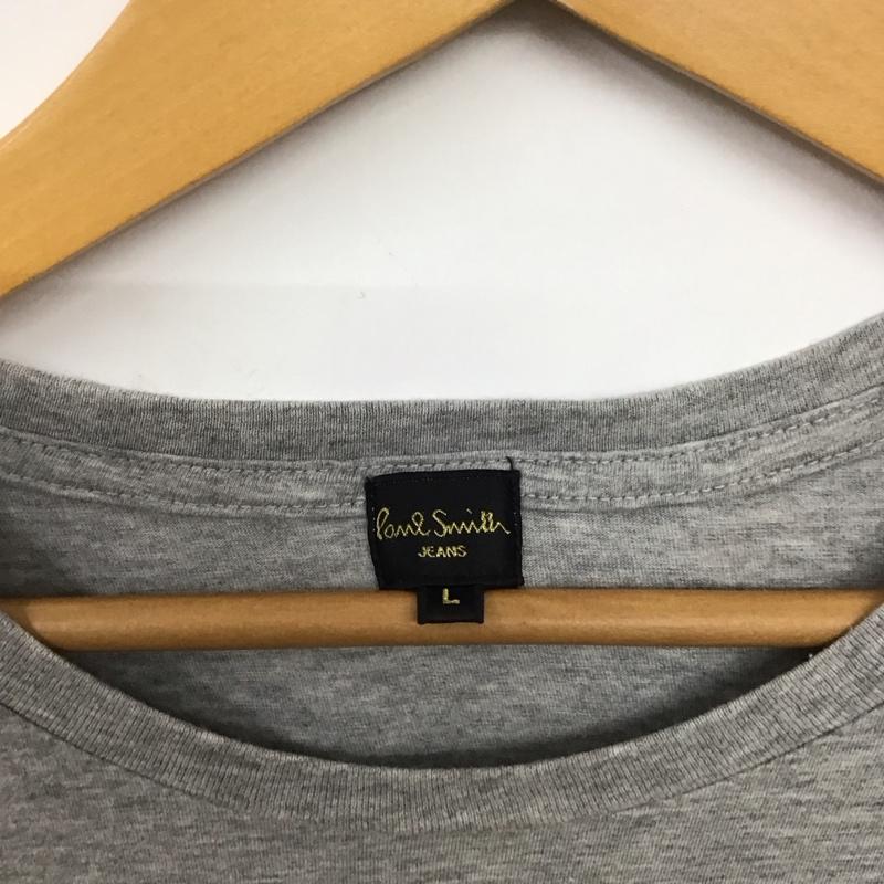 ポールスミス Paul Smith Tシャツ 半袖 半袖カットソー プリントTシャツ クルーネックカットソー L プリント 灰 / グレー / gray メンズ USED 古着 中古 10156307