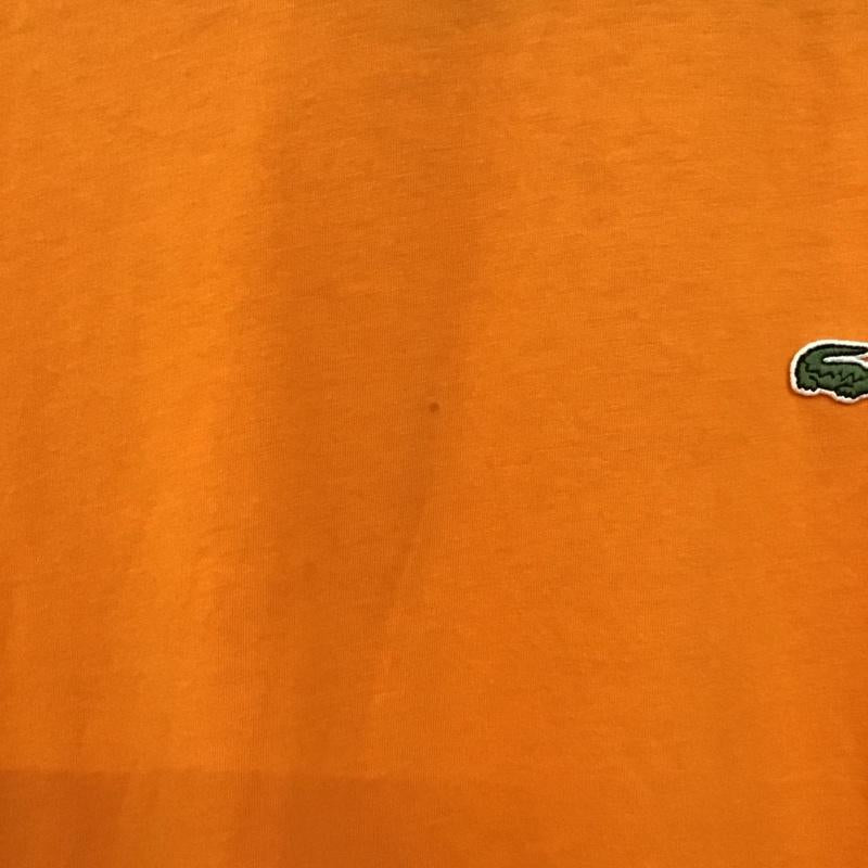 ラコステ ライブ LACOSTE L!VE Tシャツ 半袖 半袖カットソー プリントTシャツ Vネックカットソー 4 ロゴ、文字 橙 / オレンジ / orange メンズ USED 古着 中古 10156308