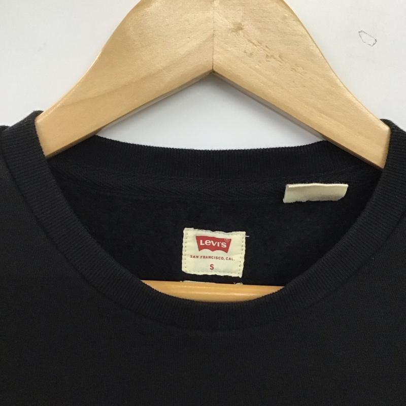 リーバイス Levi s トレーナー 長袖 長袖トレーナー スウェット クルーネック プルオーバー S ロゴ、文字 黒 / ブラック / black メンズ USED 古着 中古 10156309