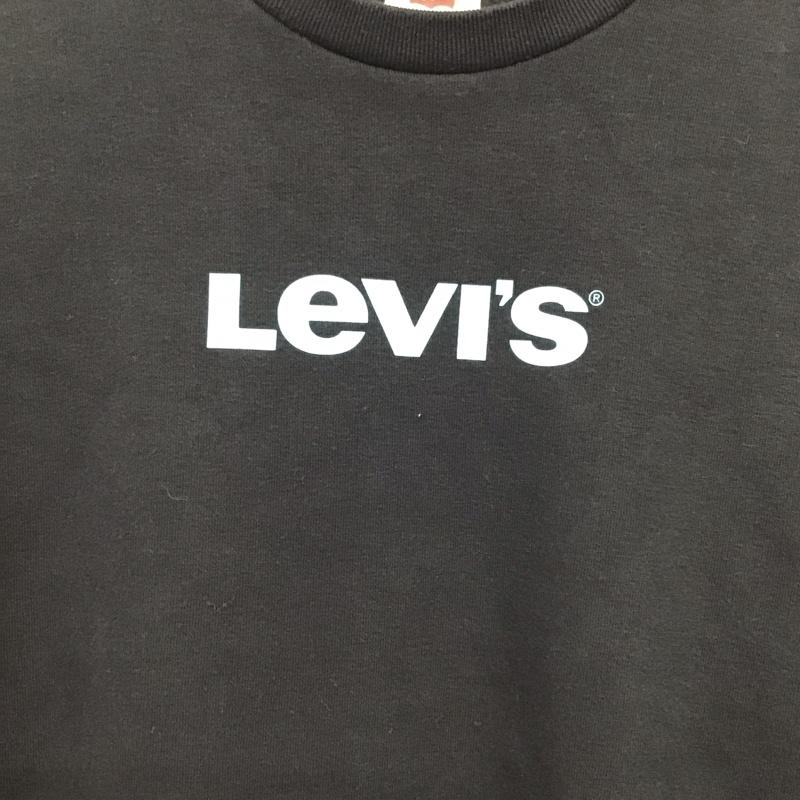リーバイス Levi s トレーナー 長袖 長袖トレーナー スウェット クルーネック プルオーバー S ロゴ、文字 黒 / ブラック / black メンズ USED 古着 中古 10156309