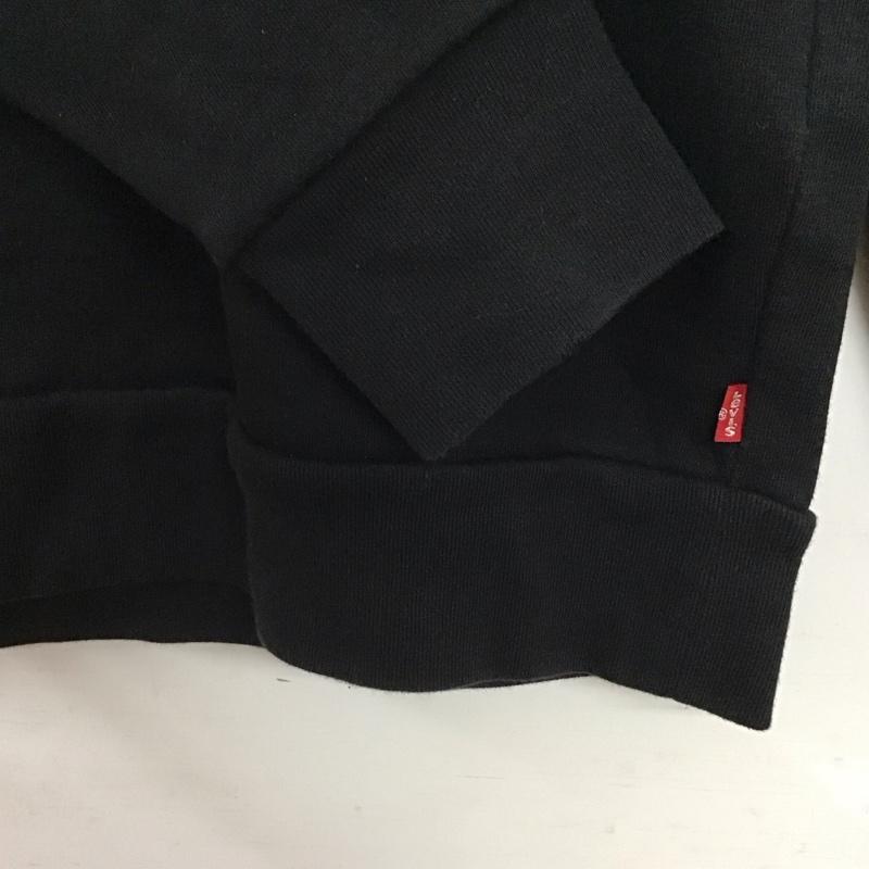 リーバイス Levi s トレーナー 長袖 長袖トレーナー スウェット クルーネック プルオーバー S ロゴ、文字 黒 / ブラック / black メンズ USED 古着 中古 10156309