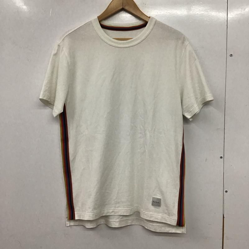ポールスミス Paul Smith Tシャツ 半袖 半袖カットソー プリントTシャツ クルーネックカットソー M 無地 白 / ホワイト / white メンズ USED 古着 中古 10156310