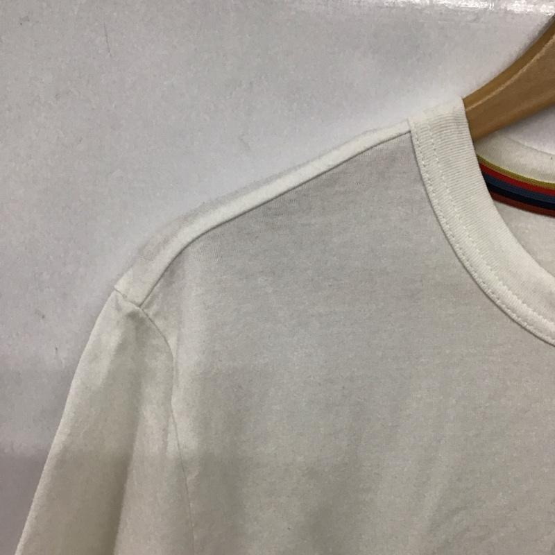 ポールスミス Paul Smith Tシャツ 半袖 半袖カットソー プリントTシャツ クルーネックカットソー M 無地 白 / ホワイト / white メンズ USED 古着 中古 10156310