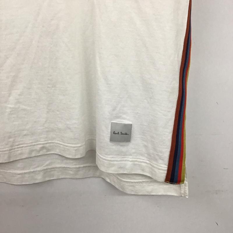 ポールスミス Paul Smith Tシャツ 半袖 半袖カットソー プリントTシャツ クルーネックカットソー M 無地 白 / ホワイト / white メンズ USED 古着 中古 10156310