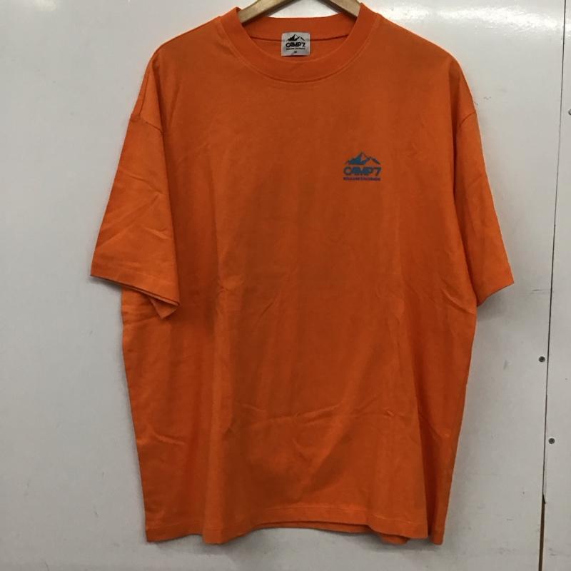 キャンプセブン CAMP7 Tシャツ 半袖 半袖カットソー プリントTシャツ クルーネックカットソー M ロゴ、文字 橙 / オレンジ / orange メンズ USED 古着 中古 10156311