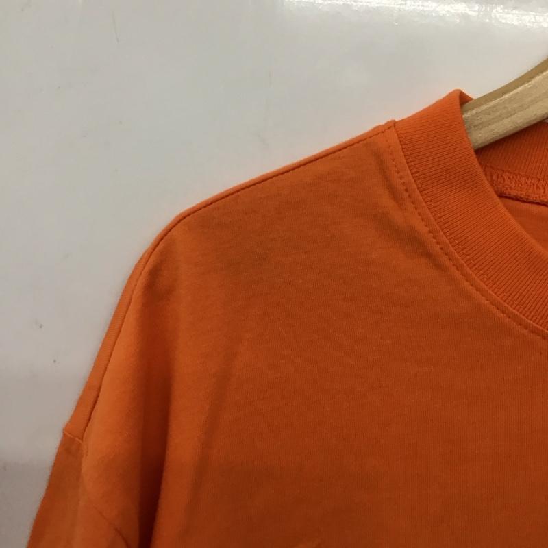 キャンプセブン CAMP7 Tシャツ 半袖 半袖カットソー プリントTシャツ クルーネックカットソー M ロゴ、文字 橙 / オレンジ / orange メンズ USED 古着 中古 10156311