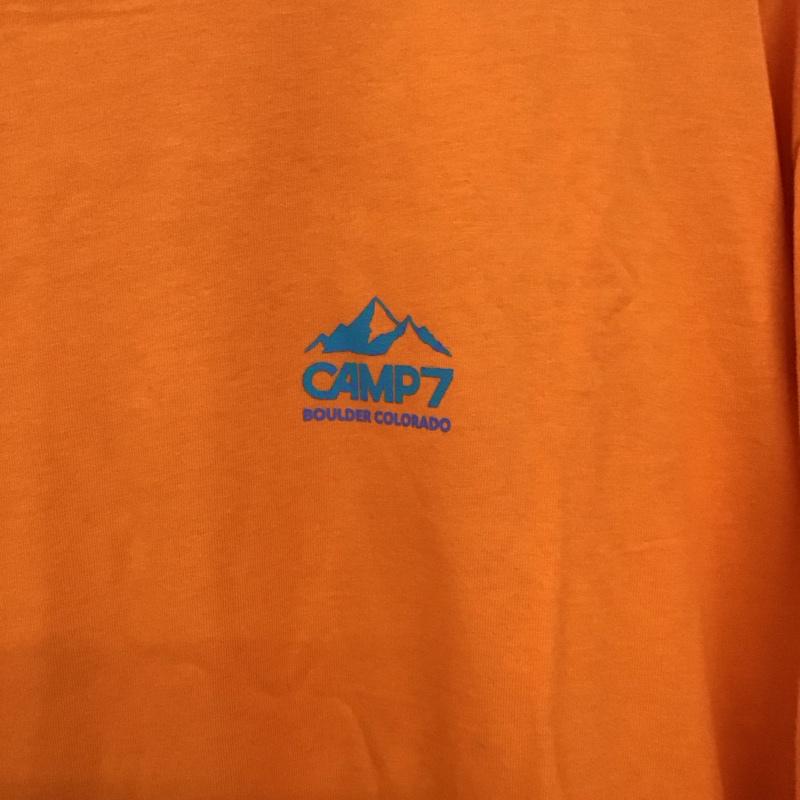 キャンプセブン CAMP7 Tシャツ 半袖 半袖カットソー プリントTシャツ クルーネックカットソー M ロゴ、文字 橙 / オレンジ / orange メンズ USED 古着 中古 10156311