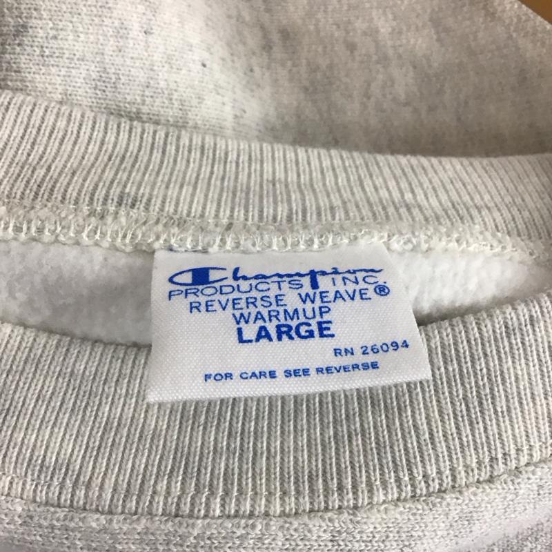 チャンピオン Champion トレーナー 長袖 長袖トレーナー スウェット クルーネック プルオーバー L ロゴ、文字 灰 / グレー / gray メンズ USED 古着 中古 10156314