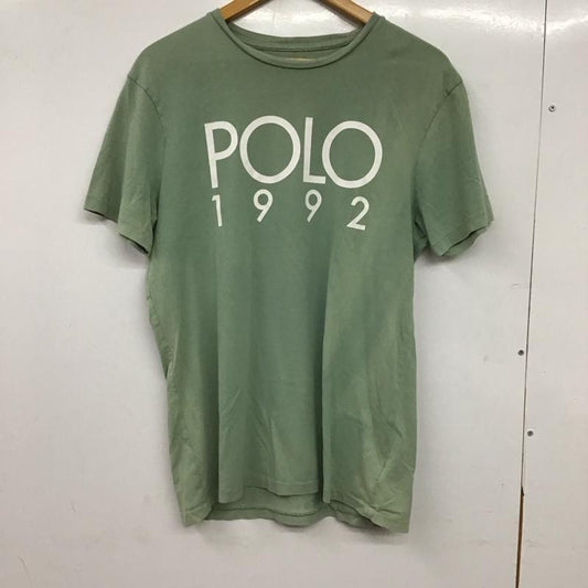 ポロラルフローレン POLO RALPH LAUREN Tシャツ 半袖 半袖カットソー プリントTシャツ クルーネックカットソー M ロゴ、文字 カーキ / カーキ / khaki メンズ USED 古着 中古 10156315