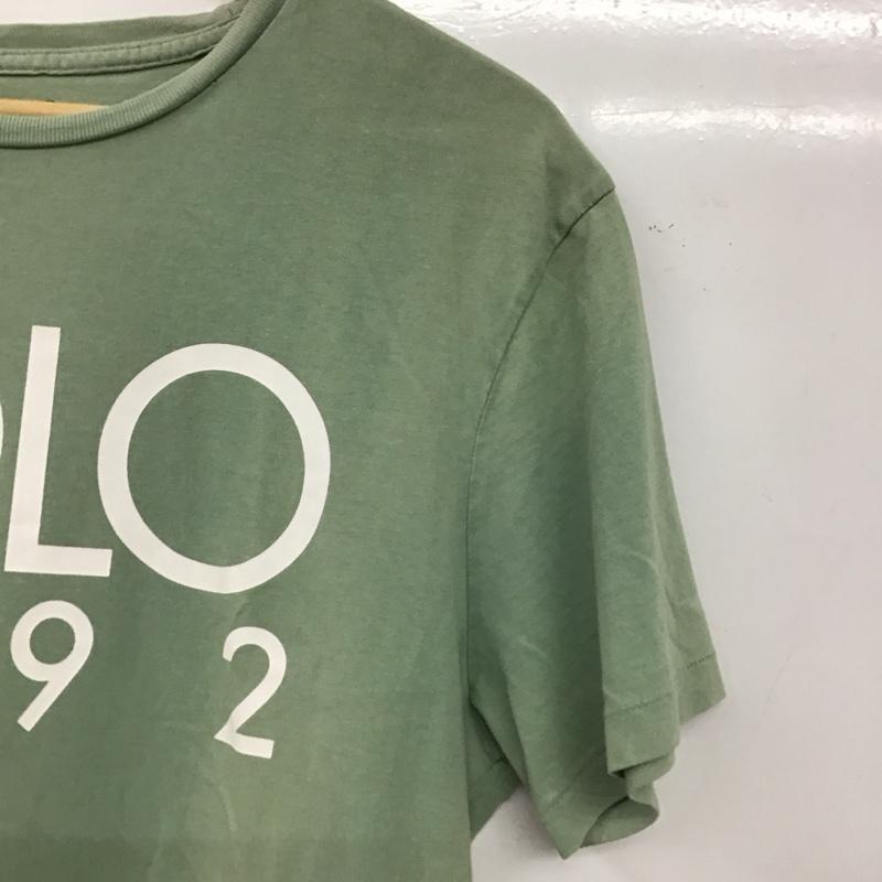 ポロラルフローレン POLO RALPH LAUREN Tシャツ 半袖 半袖カットソー プリントTシャツ クルーネックカットソー M ロゴ、文字 カーキ / カーキ / khaki メンズ USED 古着 中古 10156315