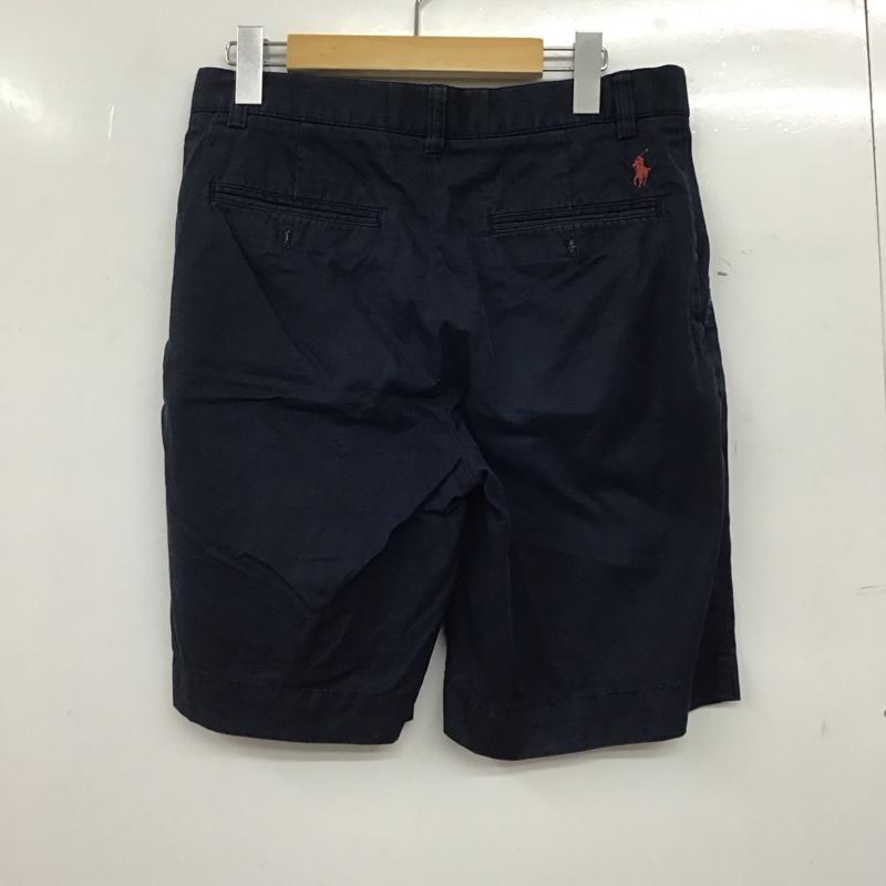 ポロバイラルフローレン Polo by RALPH LAUREN パンツ ショートパンツ ショートパンツ ハーフパンツ カジュアルパンツ 30インチ ロゴ、文字 紺 / ネイビー / navy メンズ USED 古着 中古 10156325
