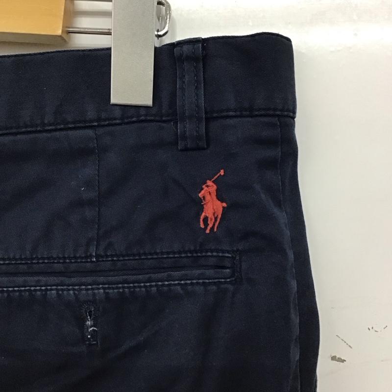 ポロバイラルフローレン Polo by RALPH LAUREN パンツ ショートパンツ ショートパンツ ハーフパンツ カジュアルパンツ 30インチ ロゴ、文字 紺 / ネイビー / navy メンズ USED 古着 中古 10156325