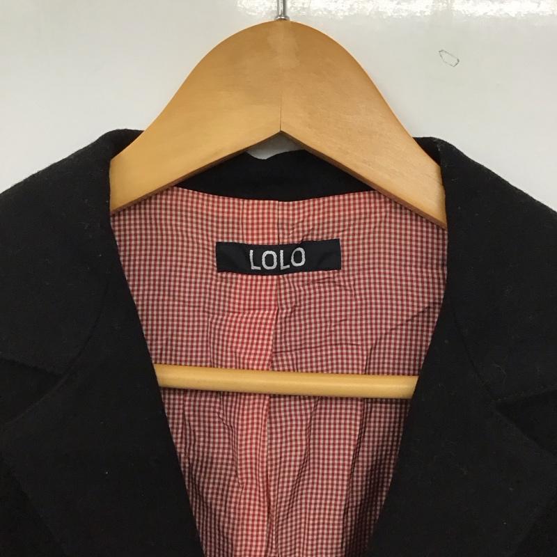 ロロ LOLO ジャケット、上着 ジャケット、ブレザー カジュアルジャケット アウター カラージャケット S ロゴ、文字 ダークグレー / ダークグレー / メンズ USED 古着 中古 10156331