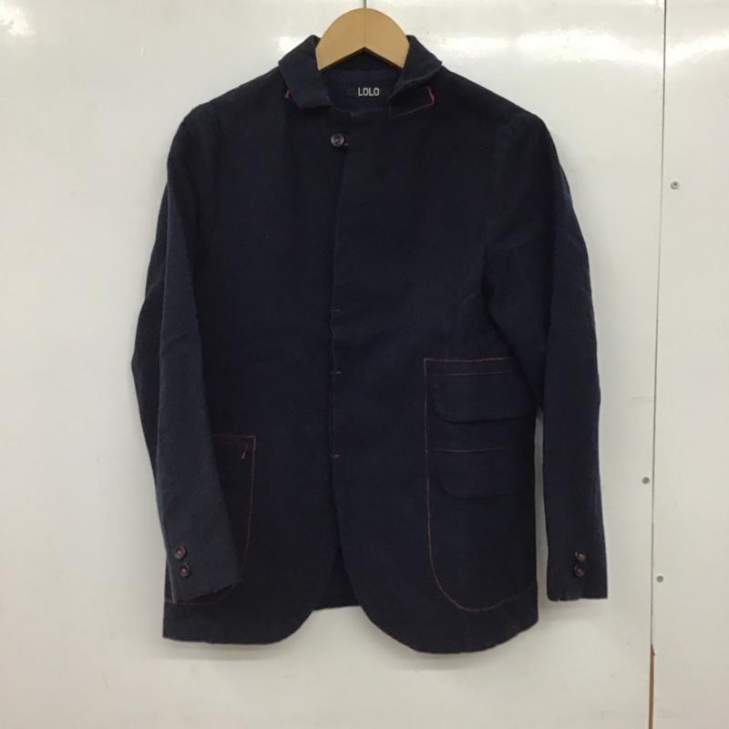 ロロ LOLO ジャケット、上着 ジャケット、ブレザー カジュアルジャケット アウター カラージャケット S 無地 紺 / ネイビー / navy メンズ USED 古着 中古 10156332