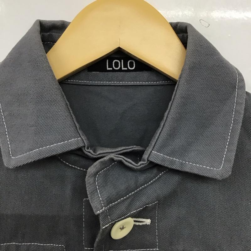 ロロ LOLO ジャケット、上着 ジャンパー、ブルゾン カジュアルジャケット フロントボタン アウター S 無地 灰 / グレー / gray メンズ USED 古着 中古 10156333