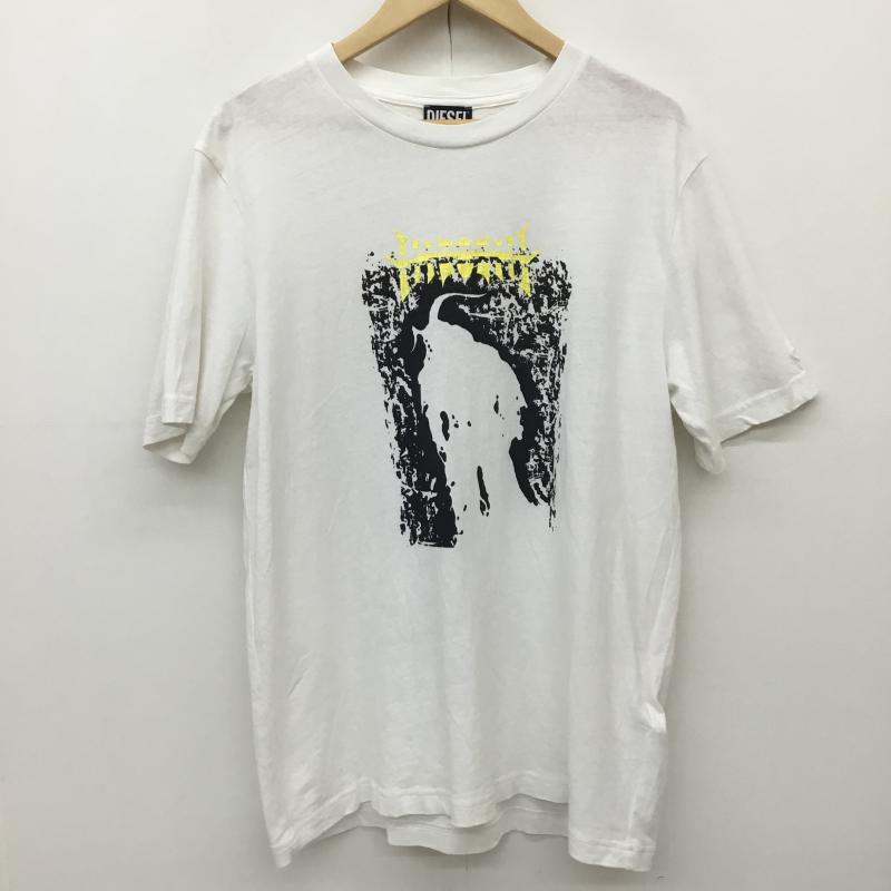 ディーゼル DIESEL Tシャツ 半袖 DIESEL T-JUST-C10 半袖Tシャツ XS プリント 白 / ホワイト / white メンズ USED 古着 中古 10156335