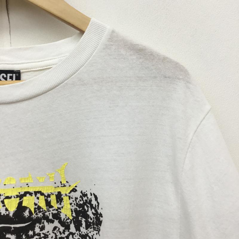 ディーゼル DIESEL Tシャツ 半袖 DIESEL T-JUST-C10 半袖Tシャツ XS プリント 白 / ホワイト / white メンズ USED 古着 中古 10156335