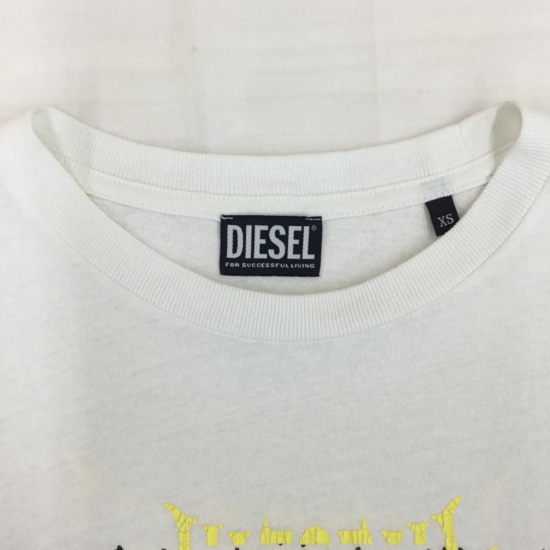 ディーゼル DIESEL Tシャツ 半袖 DIESEL T-JUST-C10 半袖Tシャツ XS プリント 白 / ホワイト / white メンズ USED 古着 中古 10156335