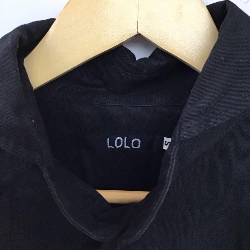 ロロ LOLO シャツ、ブラウス 長袖 長袖プルオーバーシャツ カラーシャツ S 無地 黒 / ブラック / black メンズ USED 古着 中古 10156336