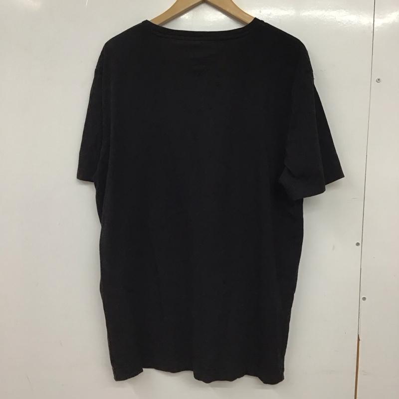 トミーヒルフィガー TOMMY HILFIGER Tシャツ 半袖 半袖カットソー プリントTシャツ クルーネックカットソー XXL ロゴ、文字 黒 / ブラック / black メンズ USED 古着 中古 10156338