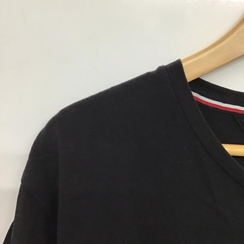 トミーヒルフィガー TOMMY HILFIGER Tシャツ 半袖 半袖カットソー プリントTシャツ クルーネックカットソー XXL ロゴ、文字 黒 / ブラック / black メンズ USED 古着 中古 10156338