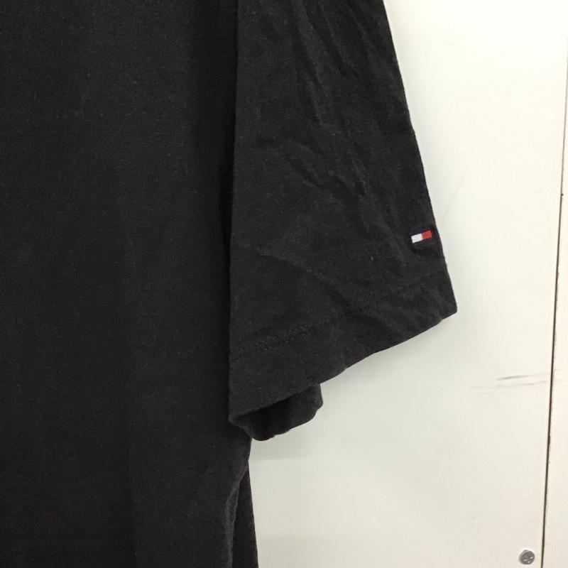 トミーヒルフィガー TOMMY HILFIGER Tシャツ 半袖 半袖カットソー プリントTシャツ クルーネックカットソー XXL ロゴ、文字 黒 / ブラック / black メンズ USED 古着 中古 10156338