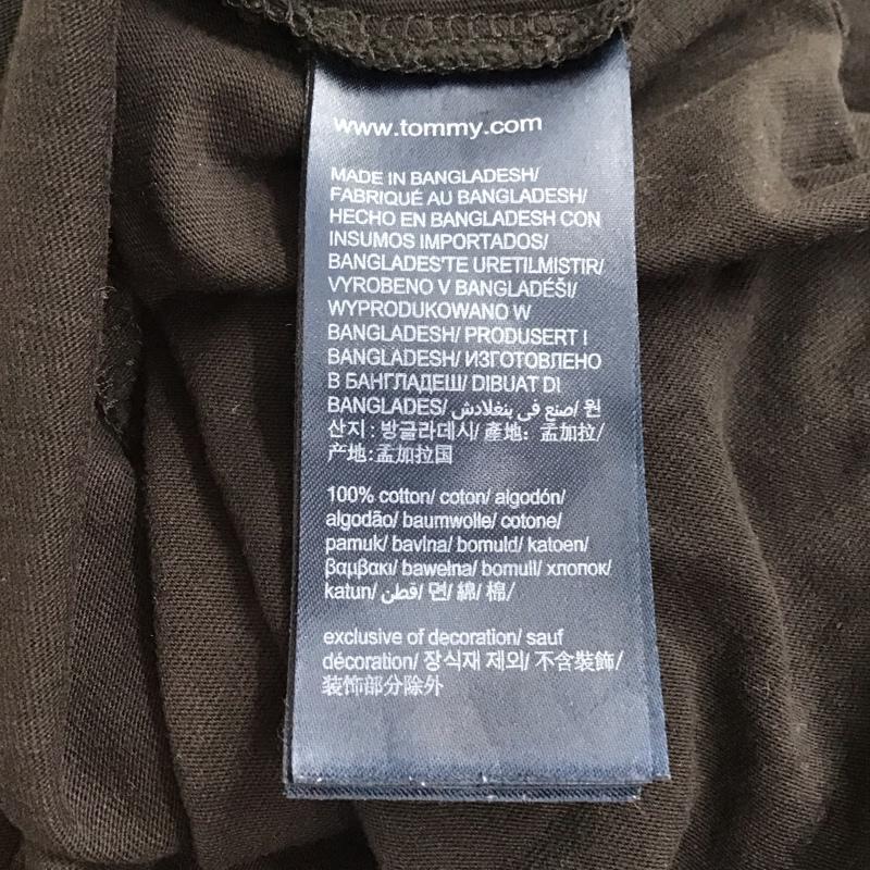 トミーヒルフィガー TOMMY HILFIGER Tシャツ 半袖 半袖カットソー プリントTシャツ クルーネックカットソー XXL ロゴ、文字 黒 / ブラック / black メンズ USED 古着 中古 10156338