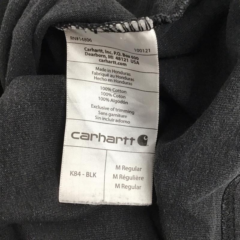 カーハート Carhartt Tシャツ 半袖 半袖カットソー プリントTシャツ ヘンリーネックカットソー M ロゴ、文字 ダークグレー / ダークグレー / メンズ USED 古着 中古 10156342