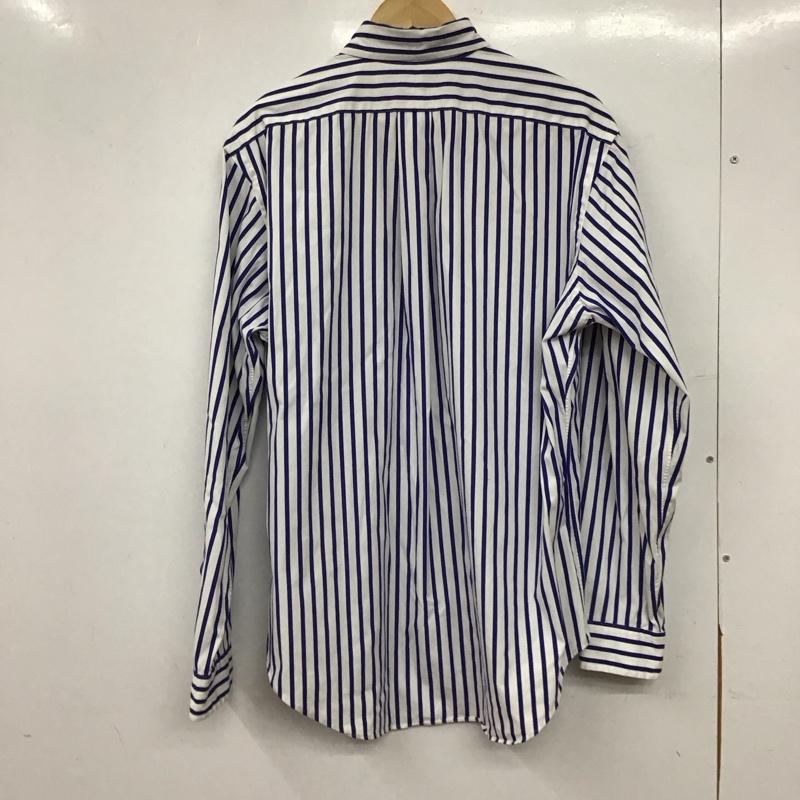 ラルフローレン RALPHLAUREN シャツ、ブラウス 長袖 長袖シャツ ストライプシャツ カラーシャツ ボタンダウンシャツ M ストライプ 白 / ホワイト / white X 青 / ブルー / blue メンズ USED 古着 中古 10156343