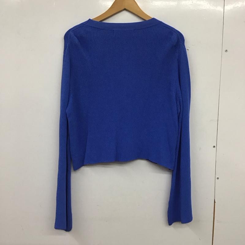 レイビームス Ray BEAMS カーディガン 長袖 長袖カーディガン 前ボタン ニットカーディガン 無地 青 / ブルー / blue レディース USED 古着 中古 10156359