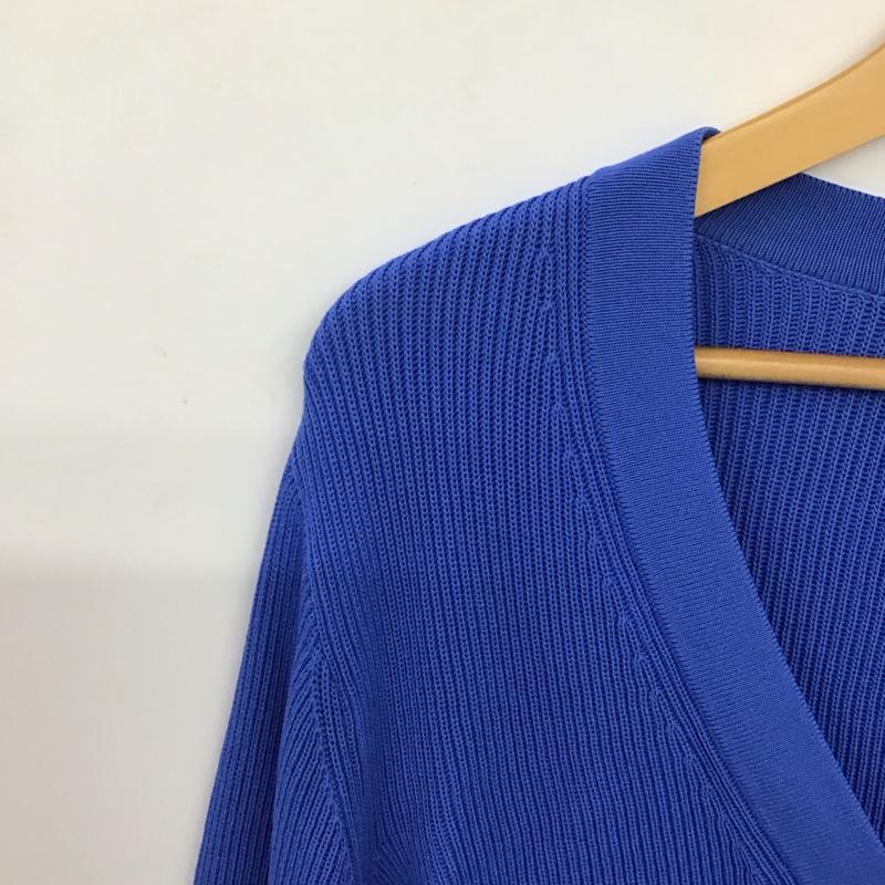 レイビームス Ray BEAMS カーディガン 長袖 長袖カーディガン 前ボタン ニットカーディガン 無地 青 / ブルー / blue レディース USED 古着 中古 10156359
