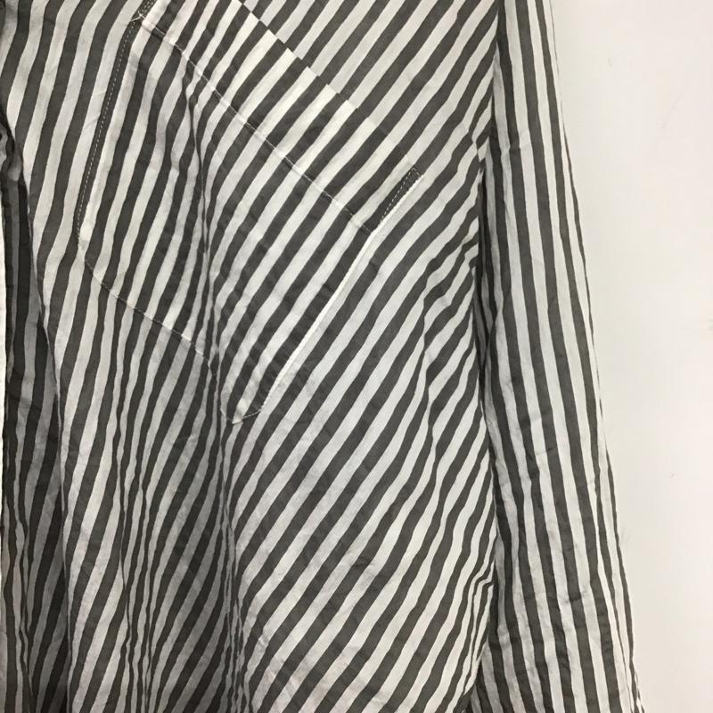 ザラ ZARA シャツ、ブラウス 長袖 長袖シャツ ストライプシャツ カラーシャツ S ストライプ 白 / ホワイト / white X 灰 / グレー / gray レディース USED 古着 中古 10156364