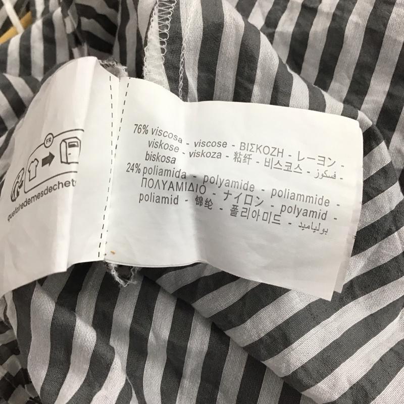 ザラ ZARA シャツ、ブラウス 長袖 長袖シャツ ストライプシャツ カラーシャツ S ストライプ 白 / ホワイト / white X 灰 / グレー / gray レディース USED 古着 中古 10156364