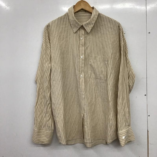 アルシーヴ archives シャツ、ブラウス 長袖 長袖シャツ ストライプシャツ カラーシャツ M ストライプ ベージュ / ベージュ / beige レディース USED 古着 中古 10156365