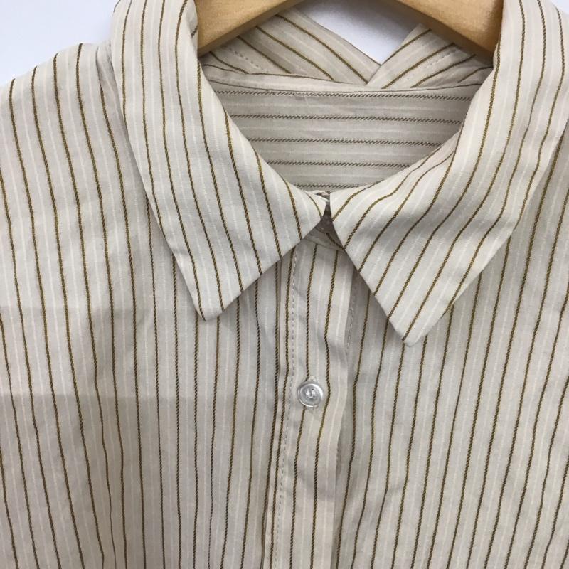 アルシーヴ archives シャツ、ブラウス 長袖 長袖シャツ ストライプシャツ カラーシャツ M ストライプ ベージュ / ベージュ / beige レディース USED 古着 中古 10156365