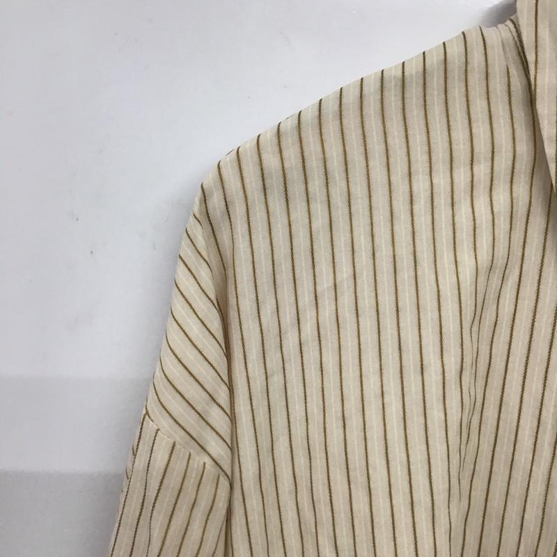 アルシーヴ archives シャツ、ブラウス 長袖 長袖シャツ ストライプシャツ カラーシャツ M ストライプ ベージュ / ベージュ / beige レディース USED 古着 中古 10156365