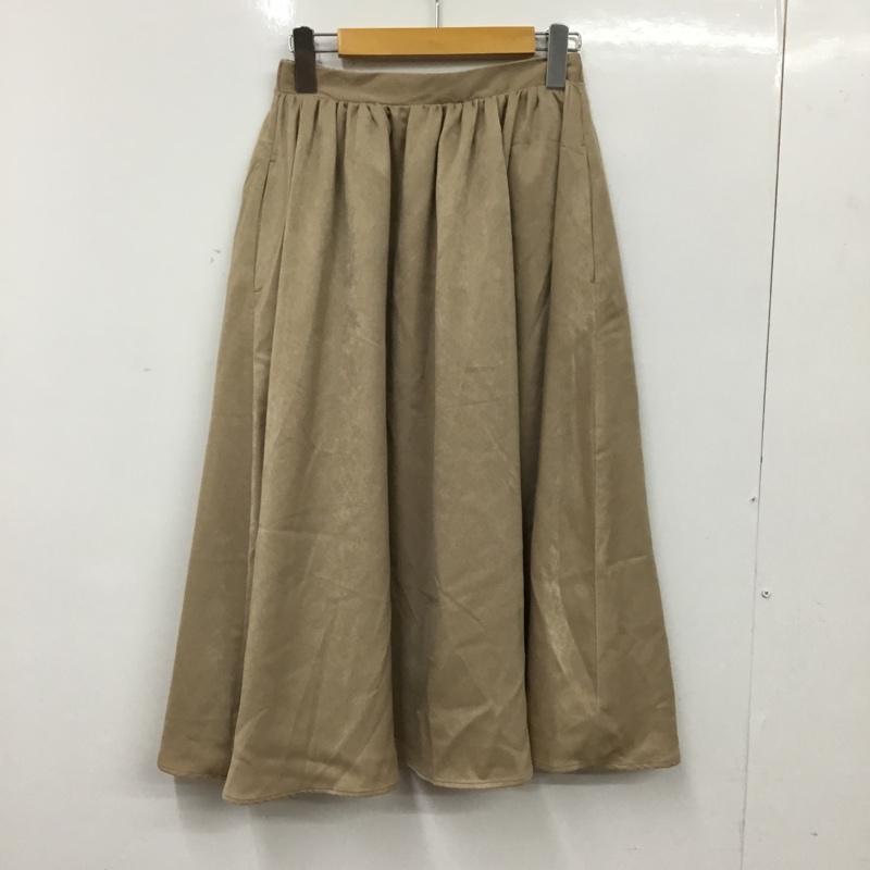 アズールバイマウジー AZUL BY MOUSSY スカート ひざ丈スカート 250aaw31-a074 フレアスカート M 無地 ベージュ / ベージュ / beige レディース USED 古着 中古 10156367