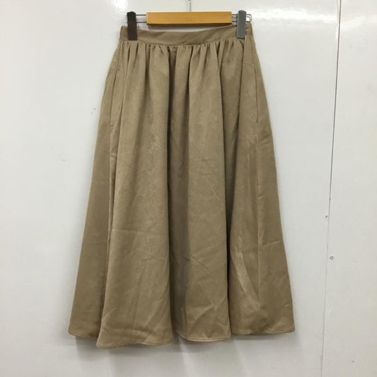アズールバイマウジー AZUL BY MOUSSY スカート ひざ丈スカート 250aaw31-a074 フレアスカート M 無地 ベージュ / ベージュ / beige レディース USED 古着 中古 10156367